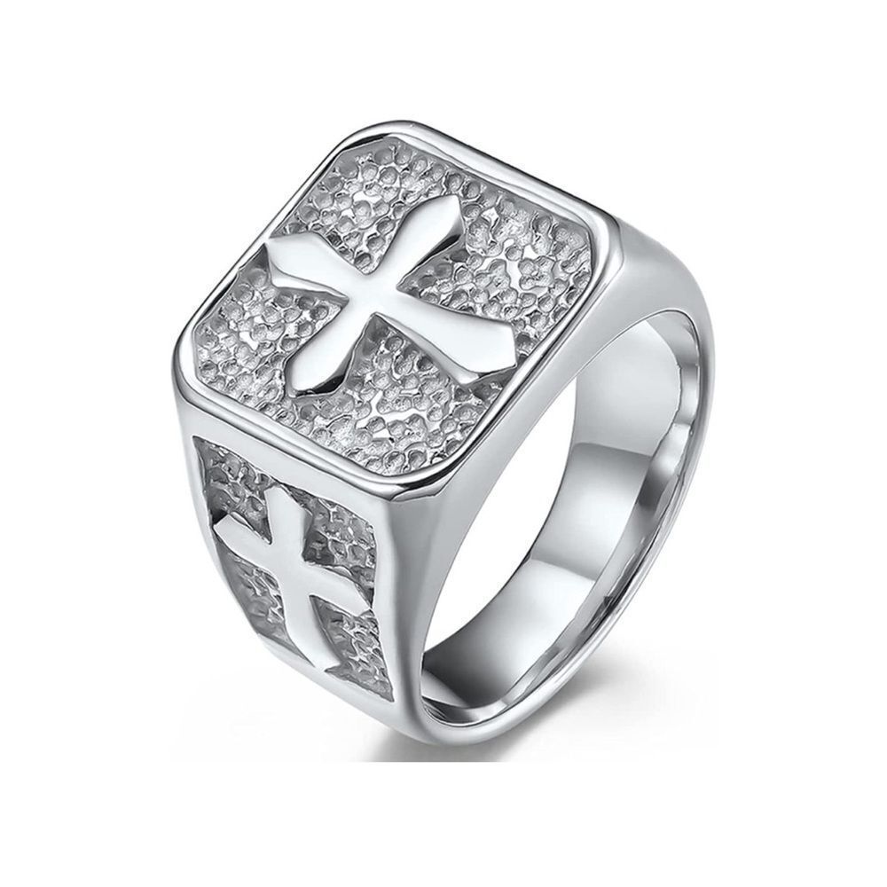 RING - Signet Cross Ring Silver